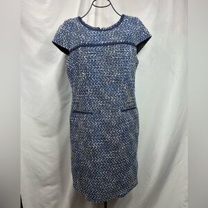 Karl Lagerfeld blue tweed shift dress size 12